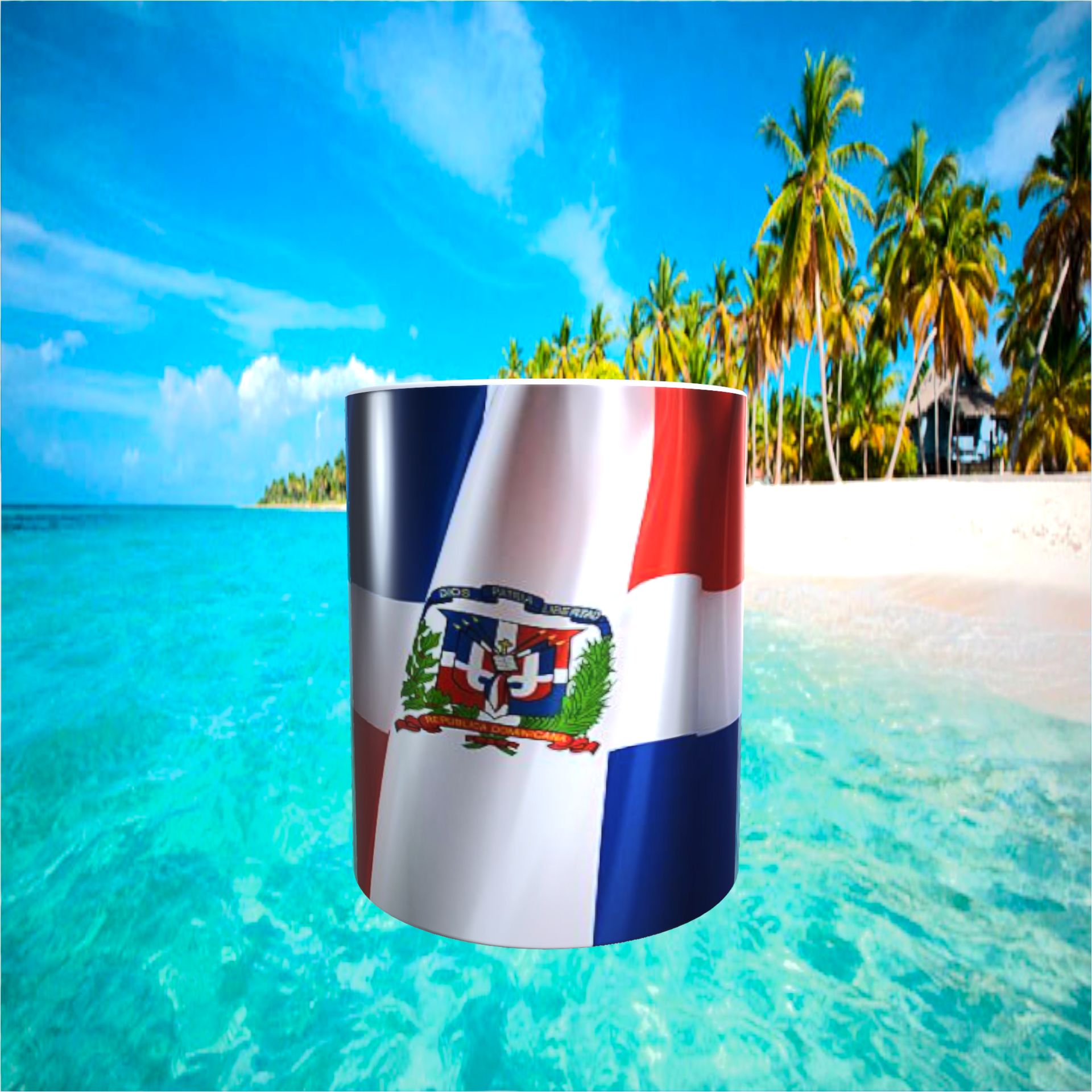 Taza Bandera República Dominicana 01 - 2
